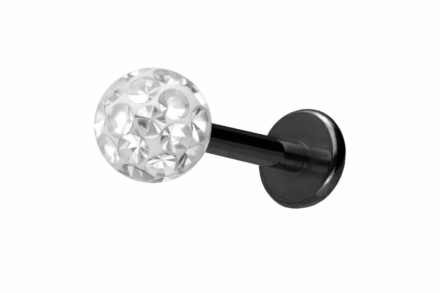 Titan Labret Piercing mit Innengewinde EPOXY-KUGEL